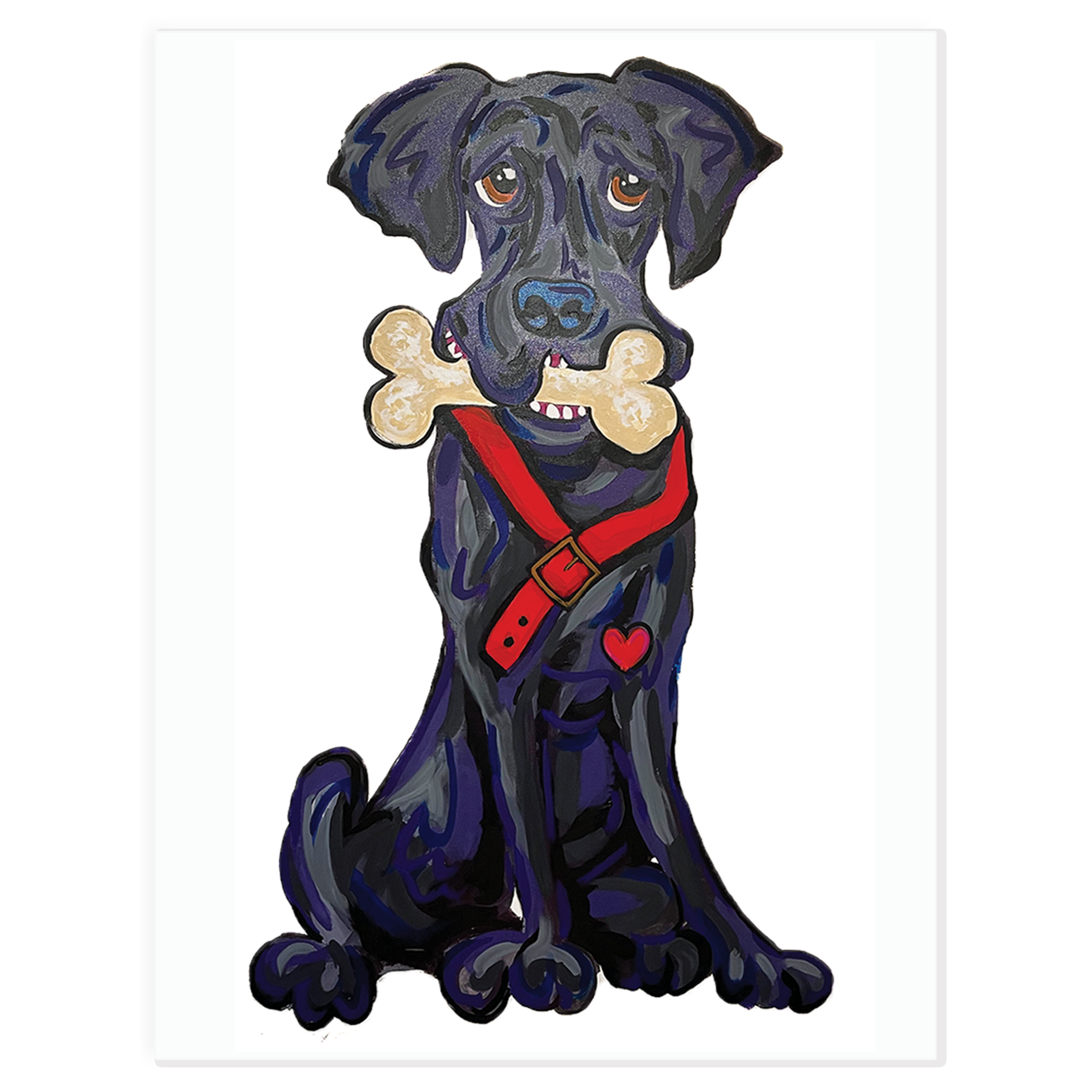 Black Labrador Painting by Debby Carman