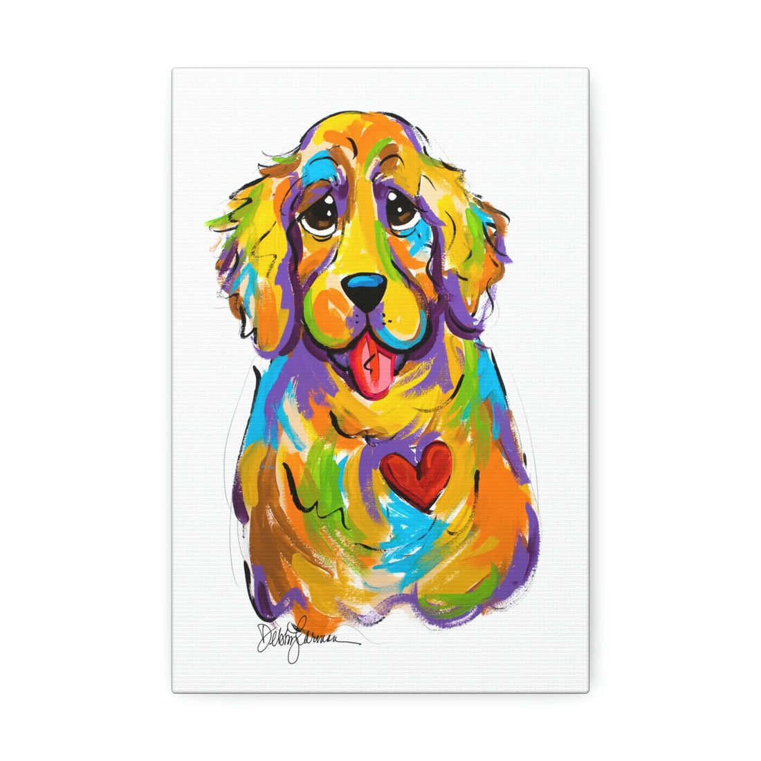 Golden Retriever on Canvas by Debby Carman