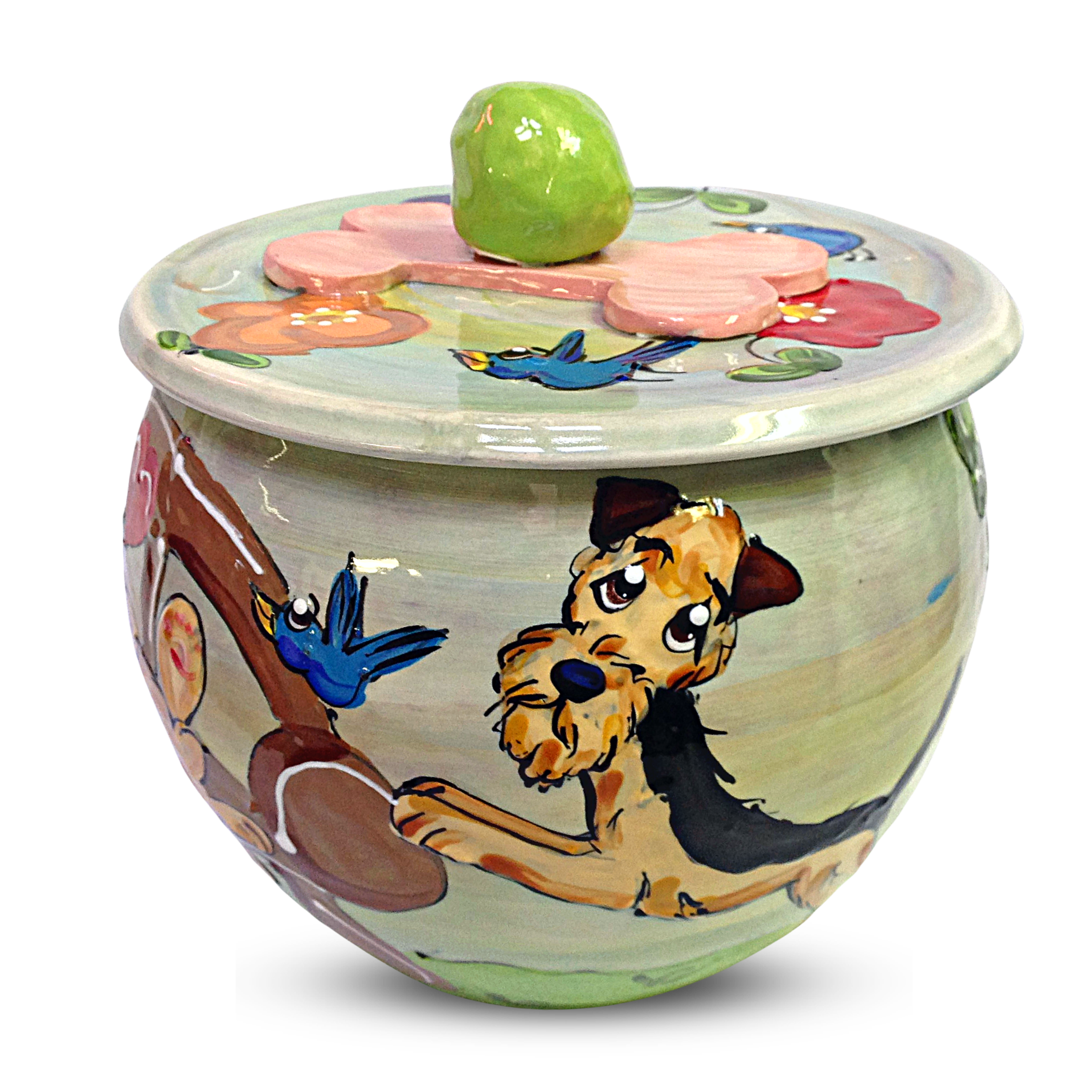 Airedale Terrier Treat Jar