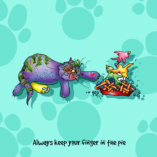 &quot;Always keep your finger in the pie&quot; WHIMSHOTS CANVAS