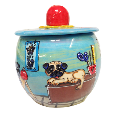 Back to School Pug Treat Jar