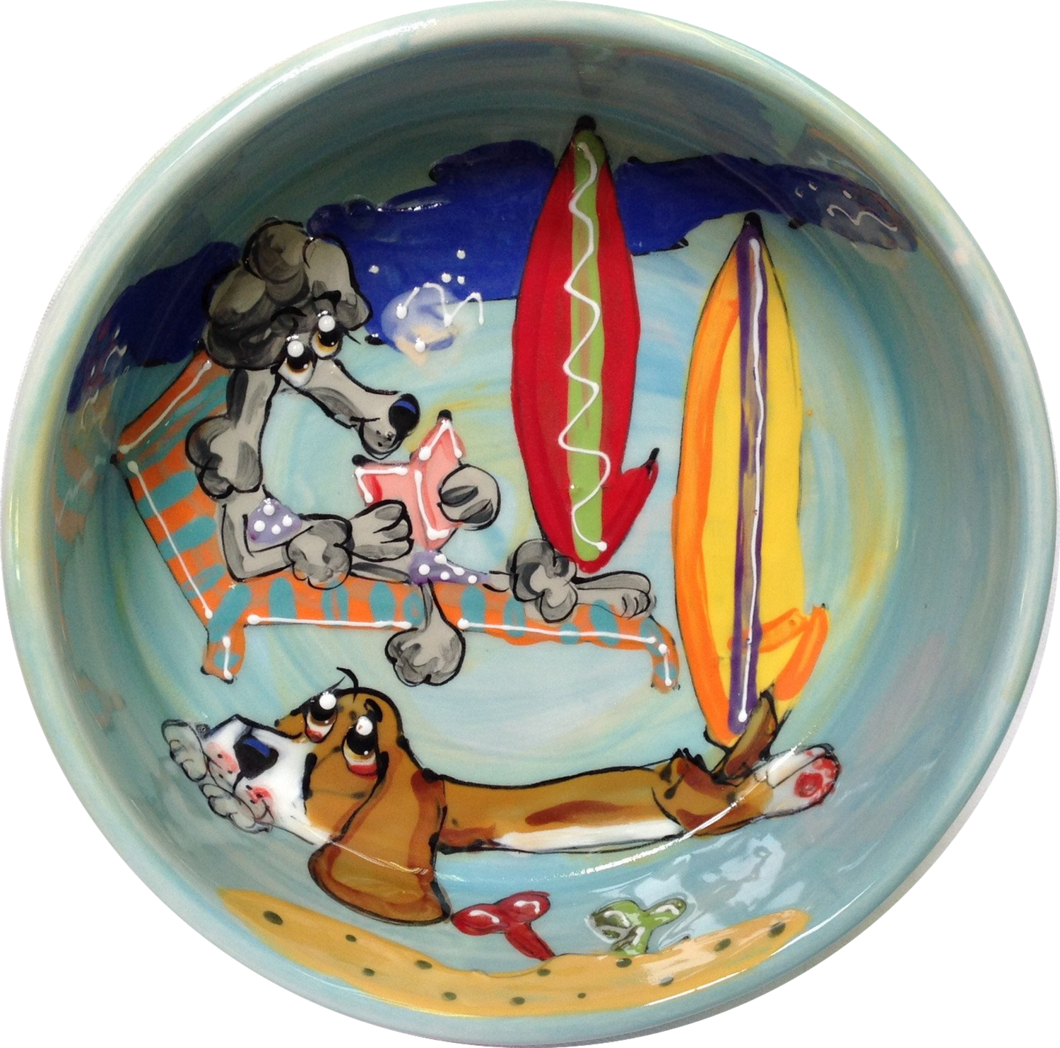 BESSETT HOUND POODLE DOG BOWL