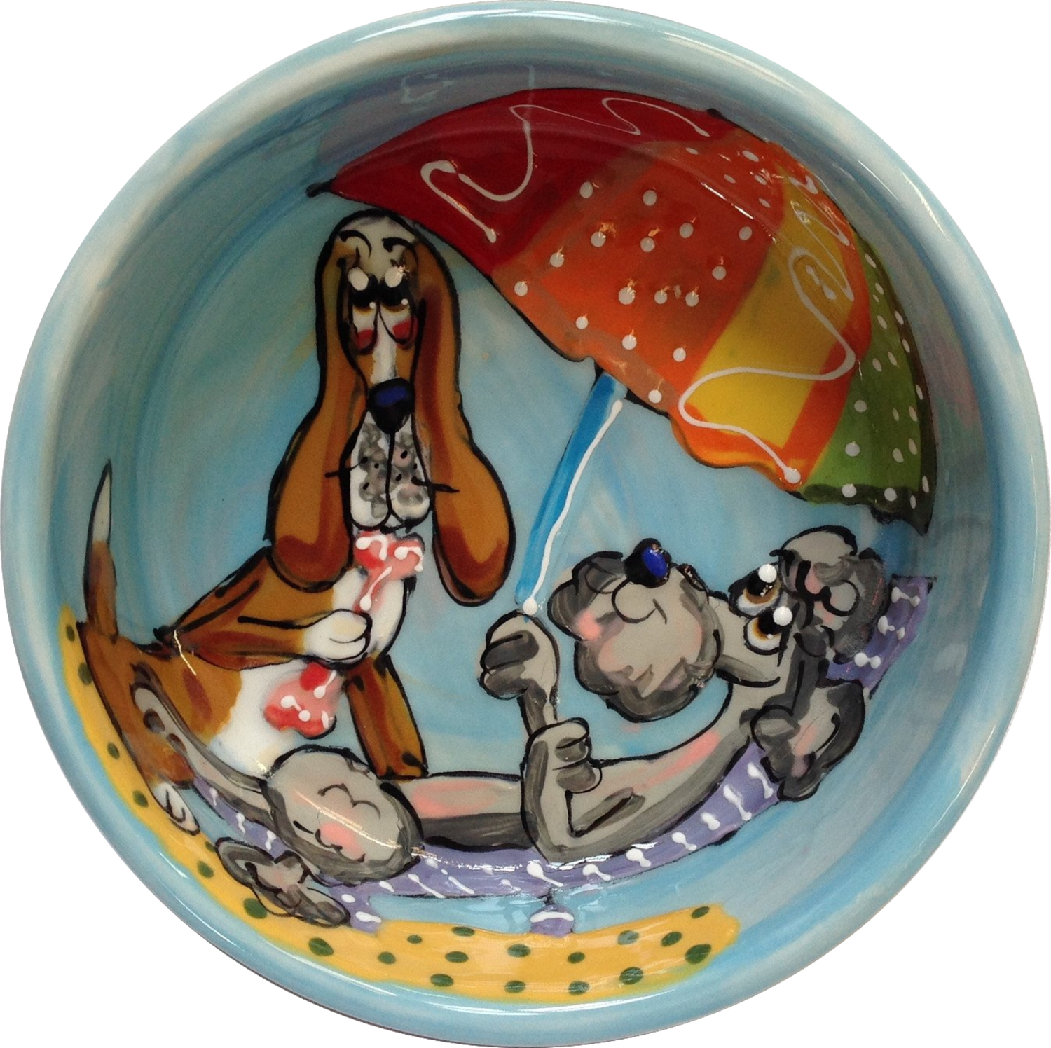 Basset Hound and Poodle Palz Dog Bowl