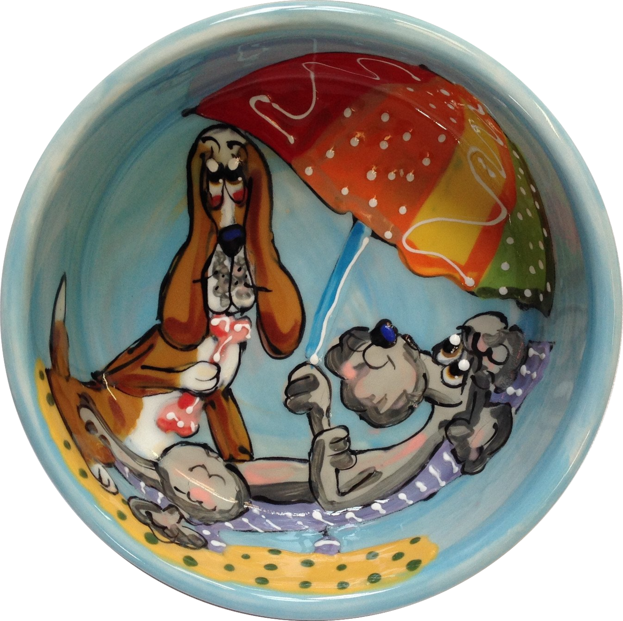 Basset Hound and Poodle Palz Dog Bowl