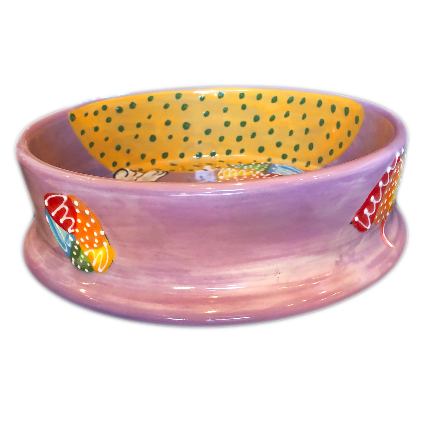 Hand-Painted Boxer Dog Bowl by Debby Carman