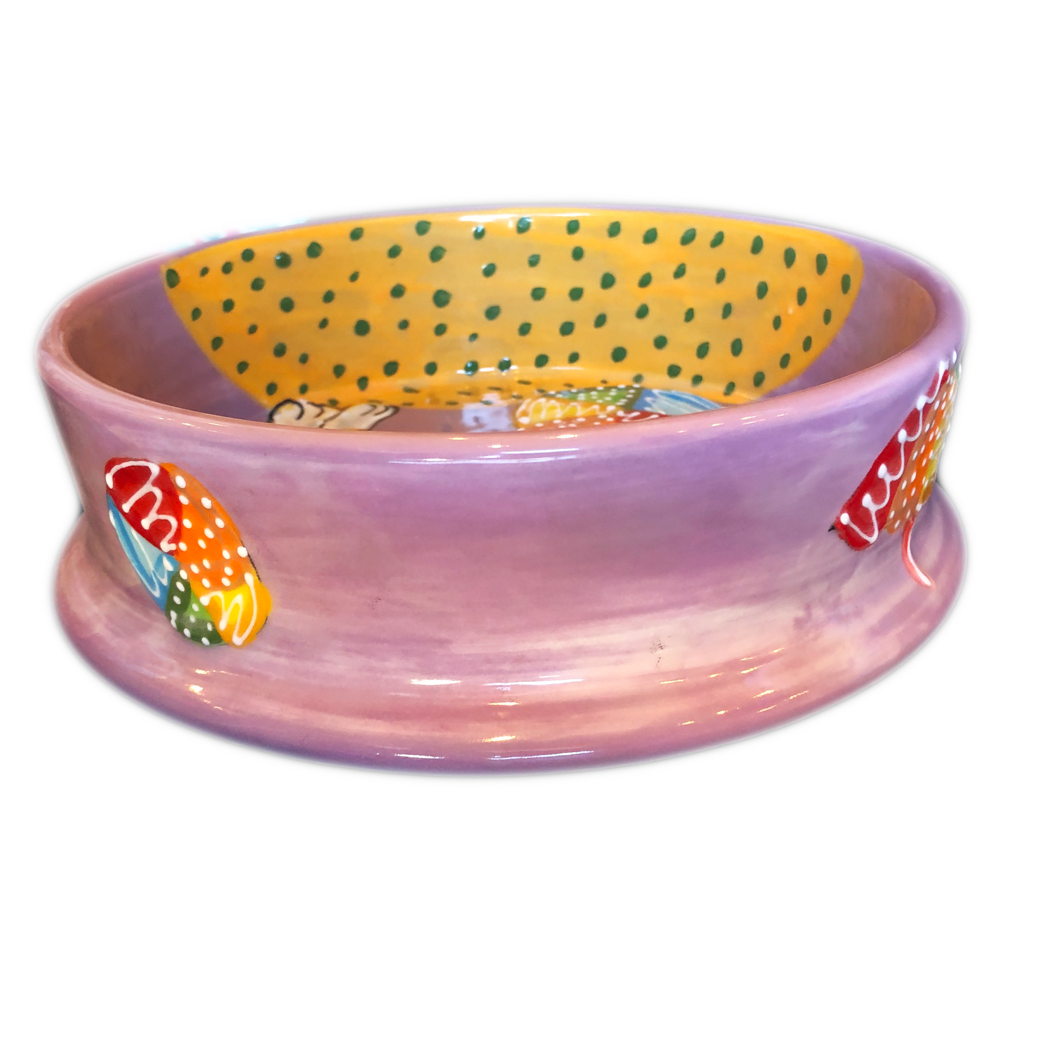 Hand-Painted Boxer Dog Bowl by Debby Carman