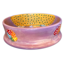 Hand-Painted Boxer Dog Bowl by Debby Carman