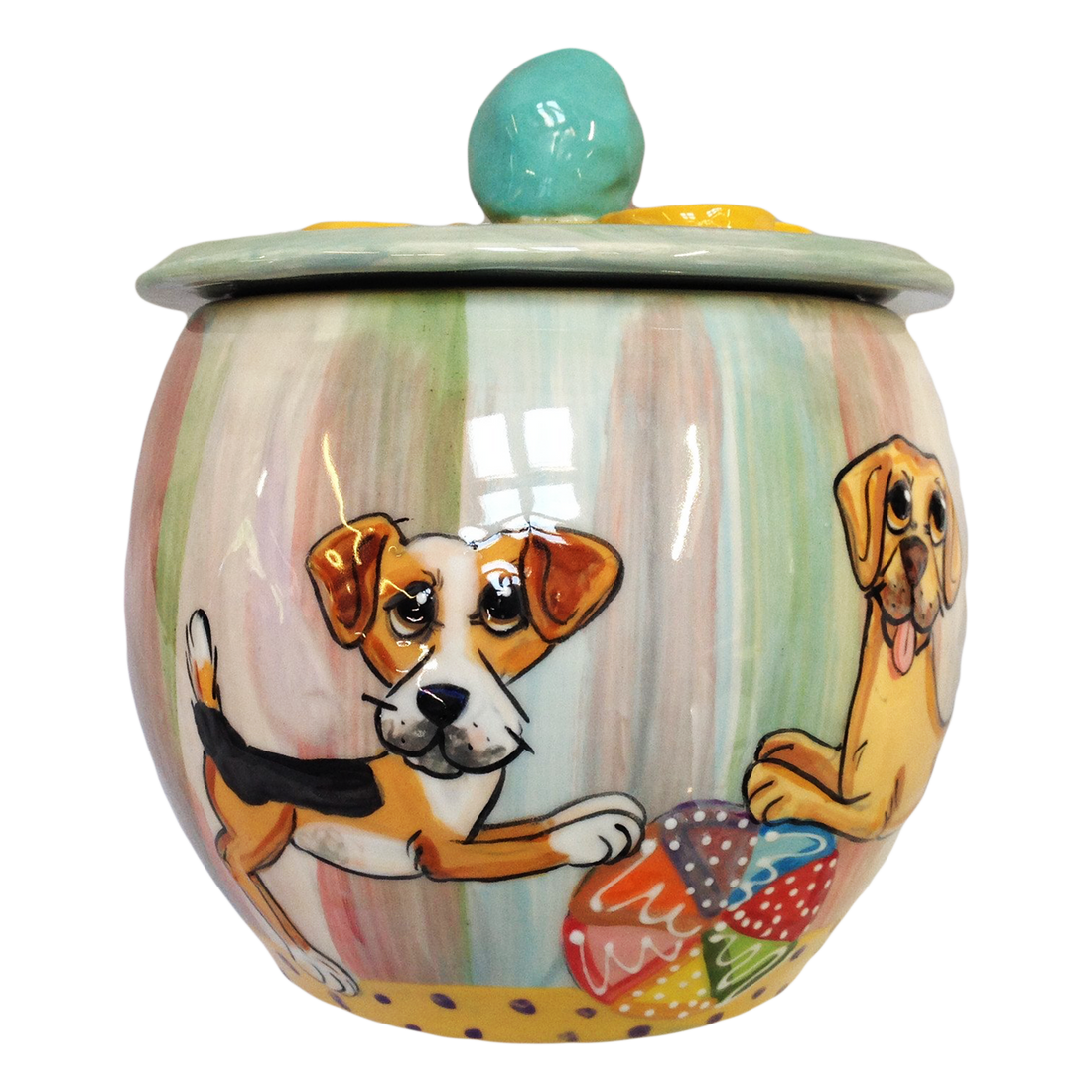 JACK RUSSELL TERRIER BEACH BALL TREAT JAR 