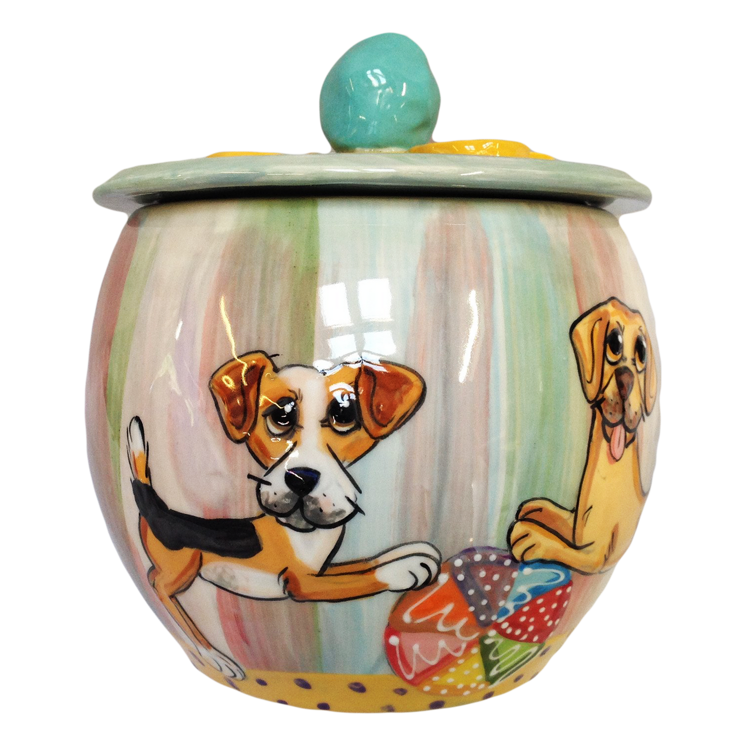 JACK RUSSELL TERRIER BEACH BALL TREAT JAR 