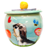 Bearded Collie Painting on Ceramic Treat Jar, Gift for dog lovers