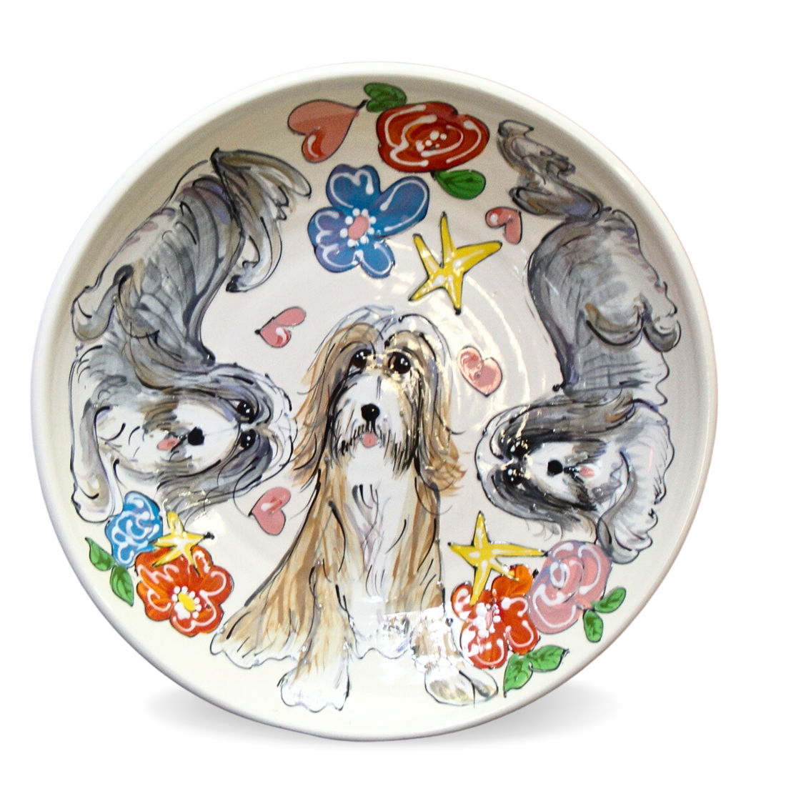 Bearded Collie Trophy Plate