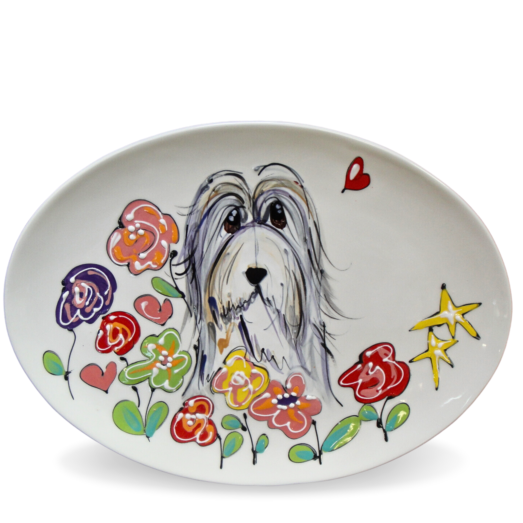 Bearded Collie Serving Platter