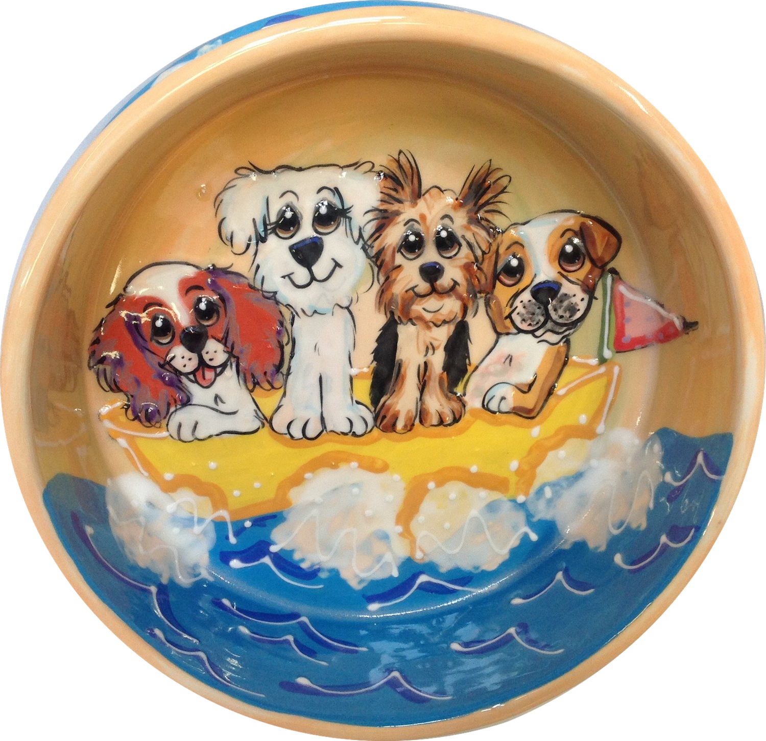 Bichon Frise and Friends Dog Bowl