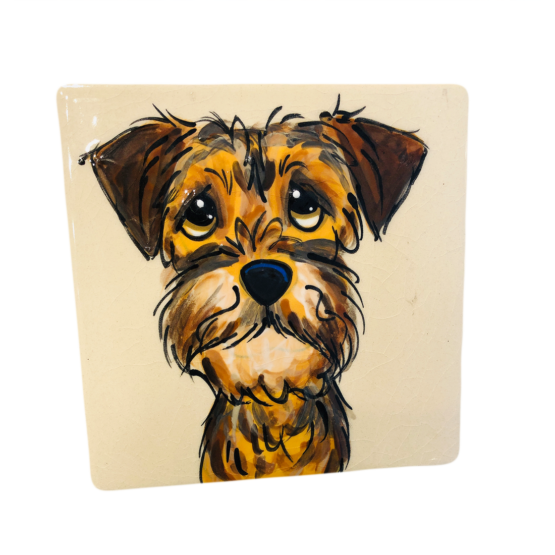 Border Terrier Portrait Tile