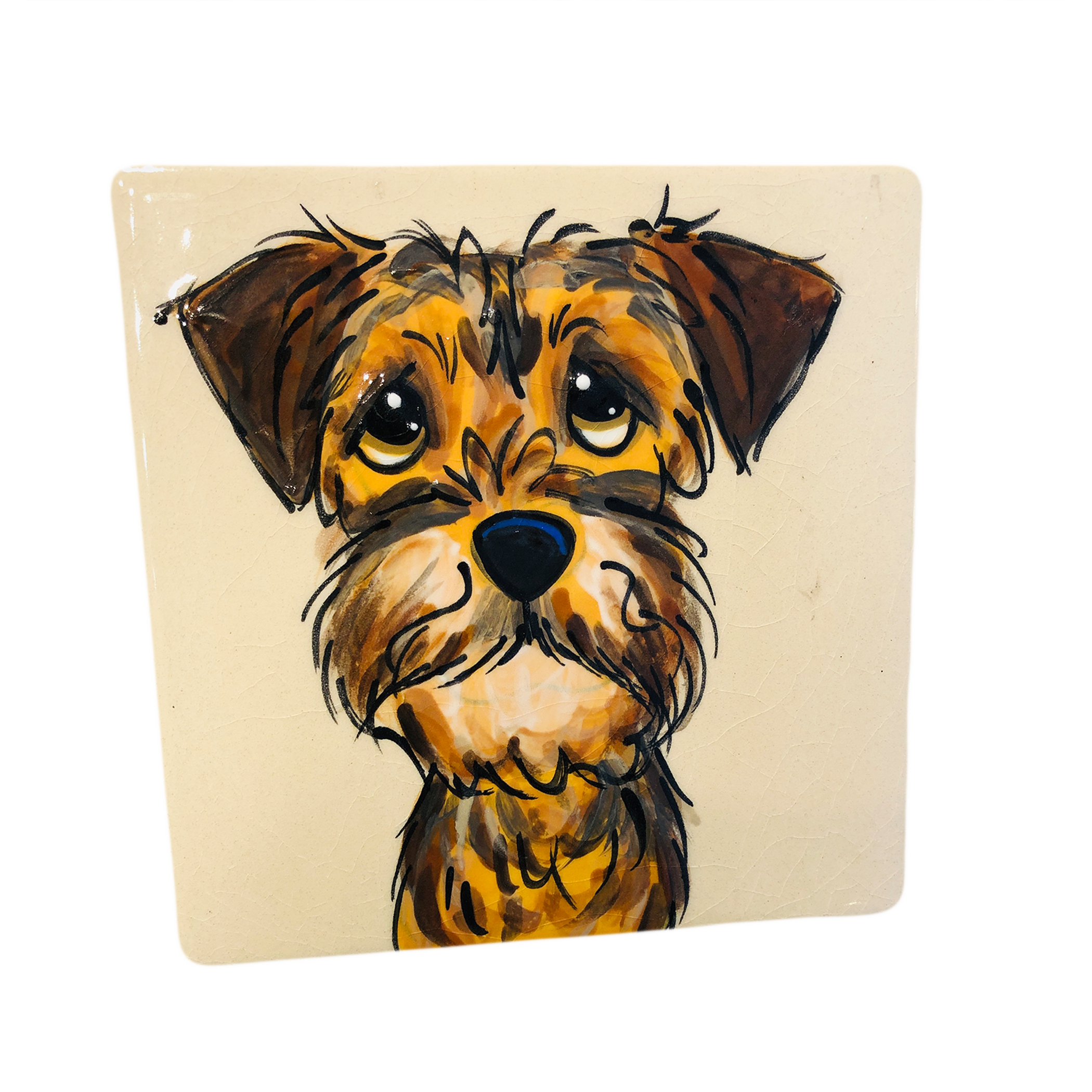 Border Terrier Portrait Tile