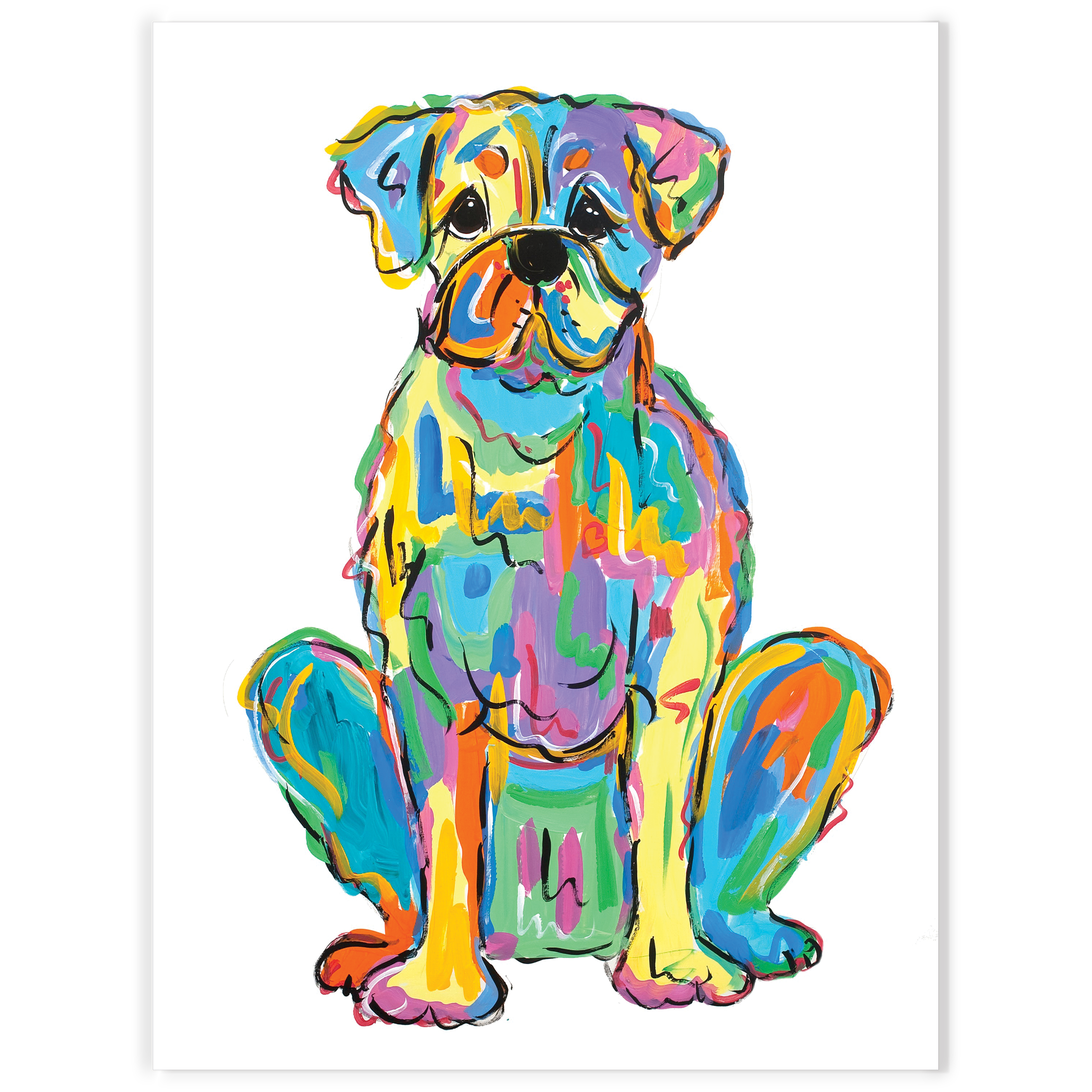 icanvas wall decor rainbow pet art by debby carman