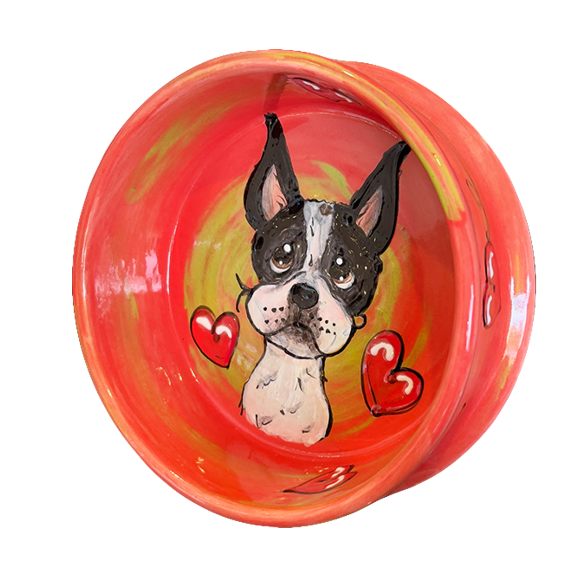 Boston Terrier Hand-Painted by Debby Carman