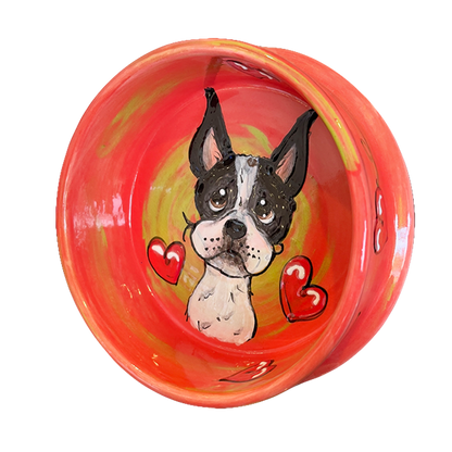 Boston Terrier Hand-Painted by Debby Carman