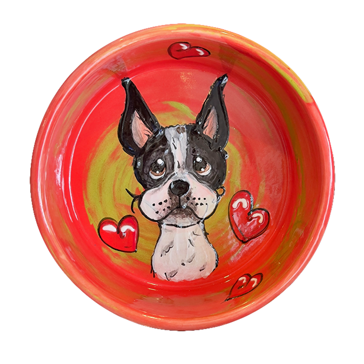 Boston Terrier Hand-Painted by Debby Carman