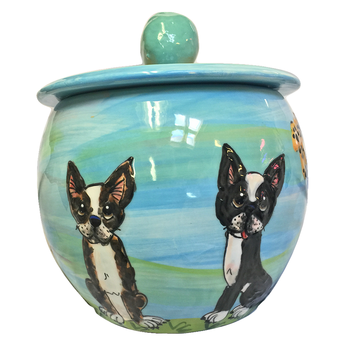 Boston Terrier Treat Jar by Debby Carman