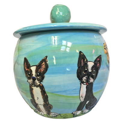 Boston Terrier Treat Jar by Debby Carman