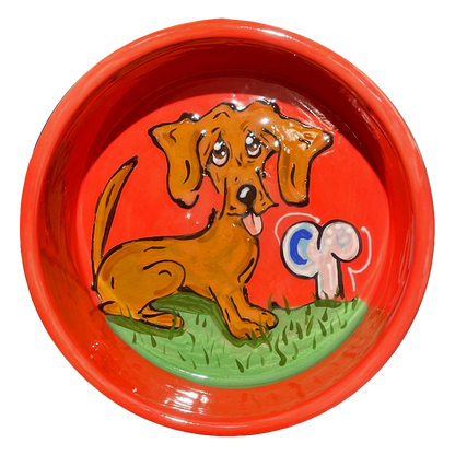 Doxie Bone Doggie Dog Bowl