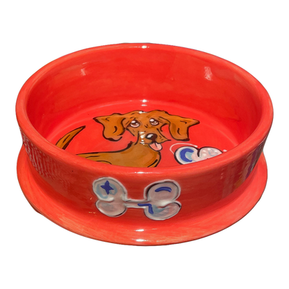 Doxie Bone Doggie Dog Bowl