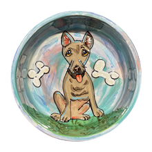 Bully Terrier Handmade Ceramic Dog Bowl