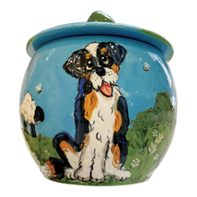 Bernese Mountain Dog Treat Jar Handmade by Debby Carman