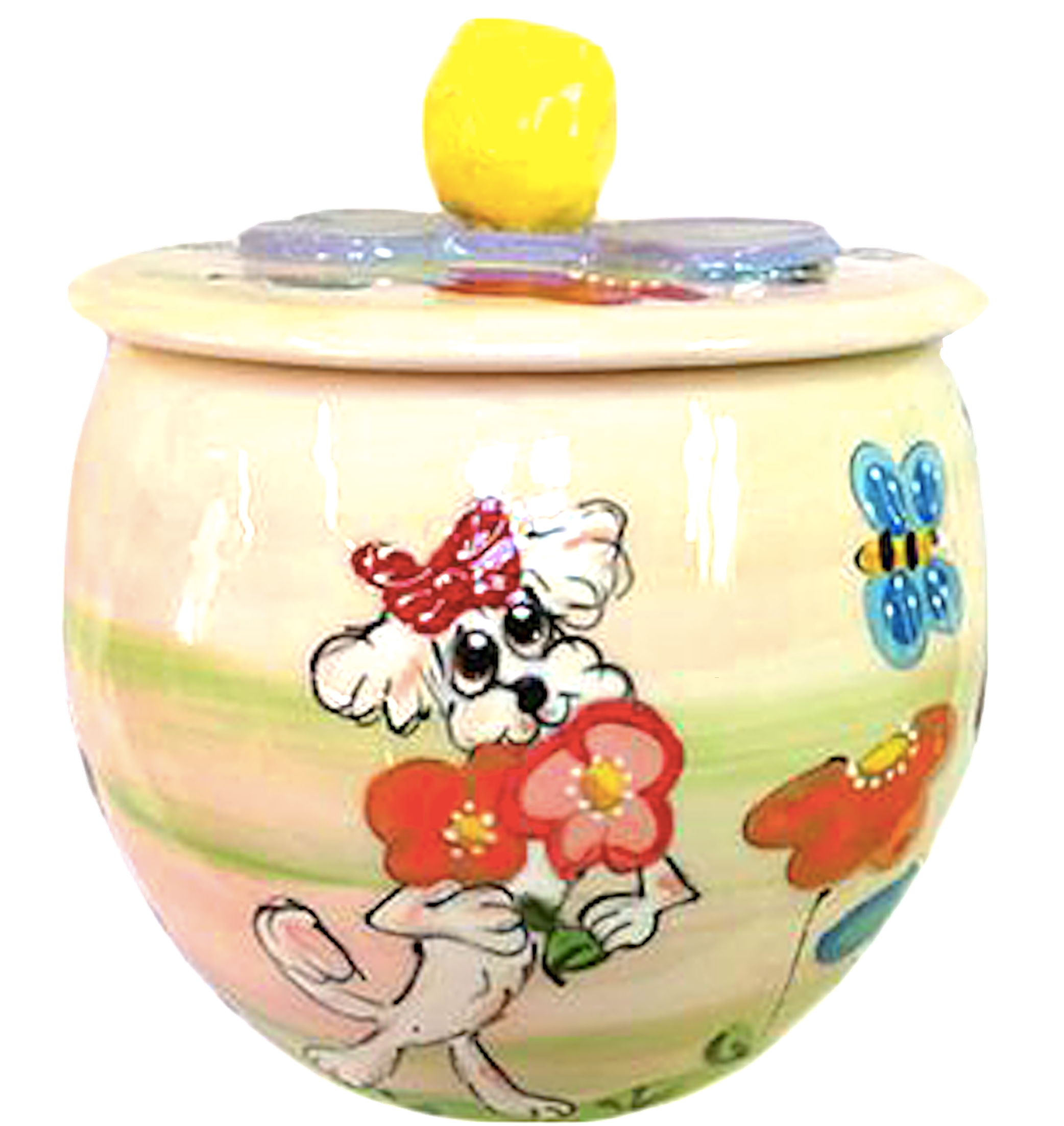 BICHON - TREAT JAR - CUSTOM - PET PORTRAIT FROM PHOTO - CERAMIC - HAND PAINTED - HANDMADE - BICHON GIFTS