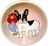 Boston Terrier painting on ceramic dog bowl by debby carman