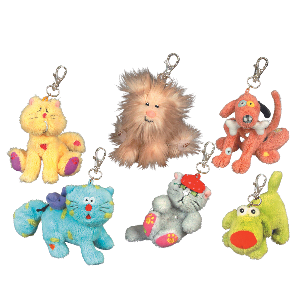 Bowzers & Meowzers Plush Key Fob