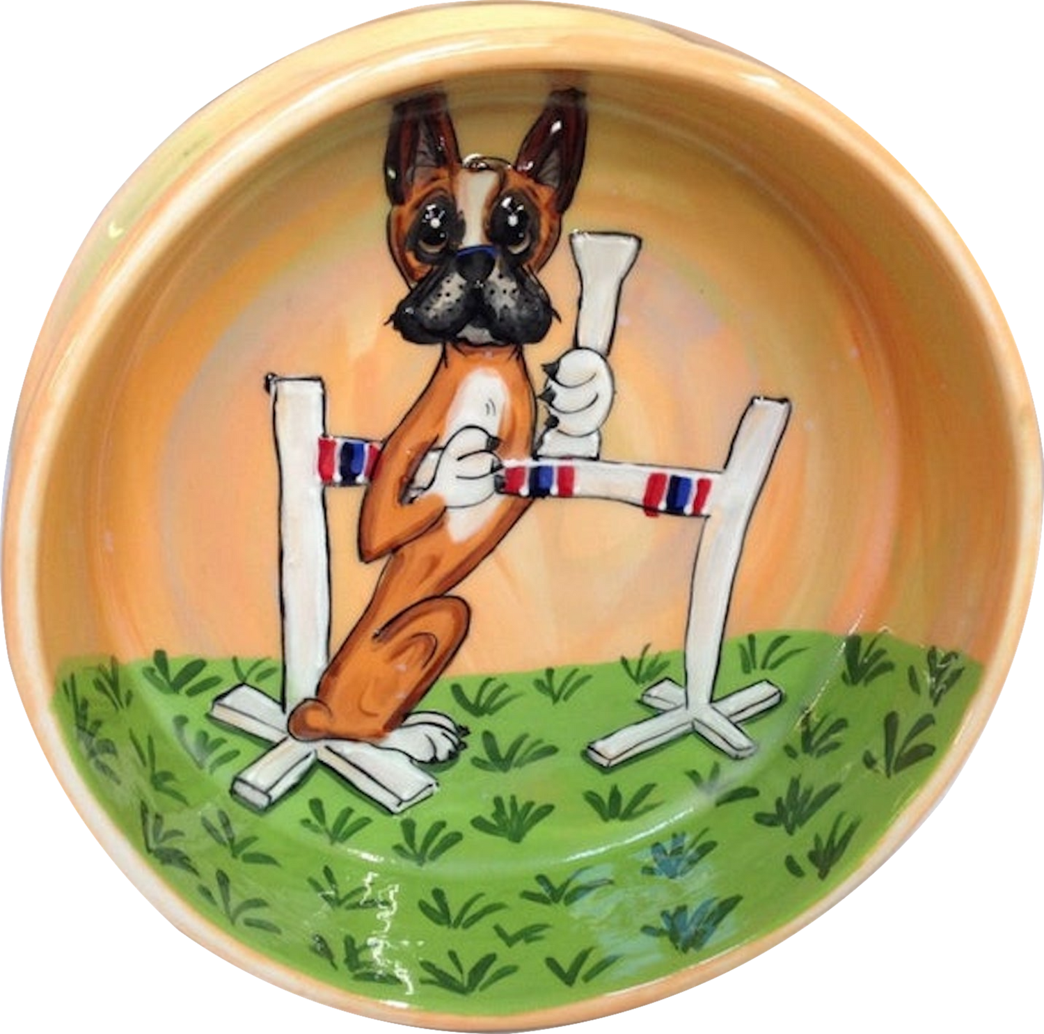 DOG SHOW BOXER WINNER BOWL TROPHY