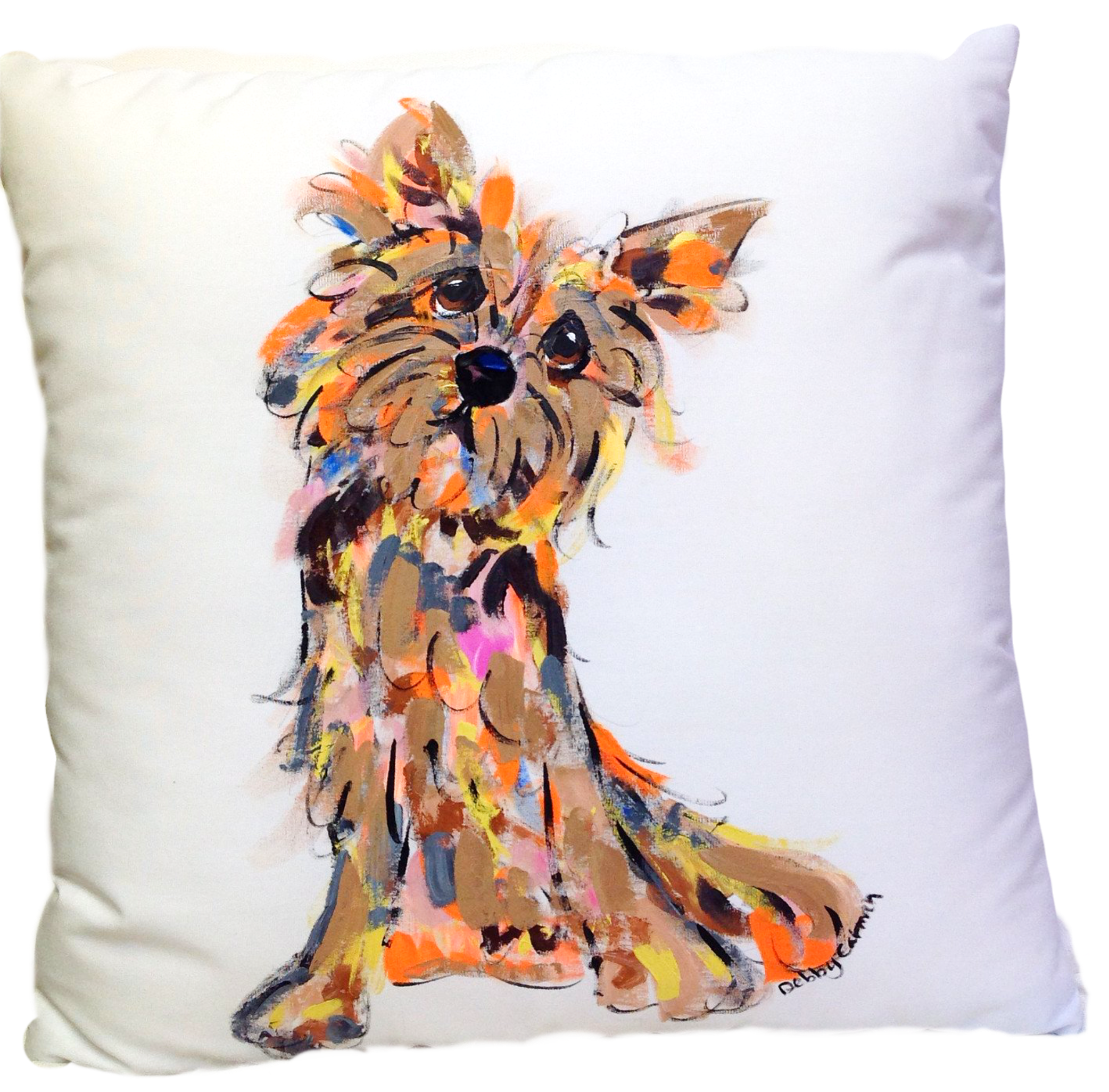 Cain Terrier Dog Pillow decor custom made by Debby Carman 