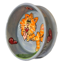 Tabby Love Pottery Cat Dish by Debby Carman