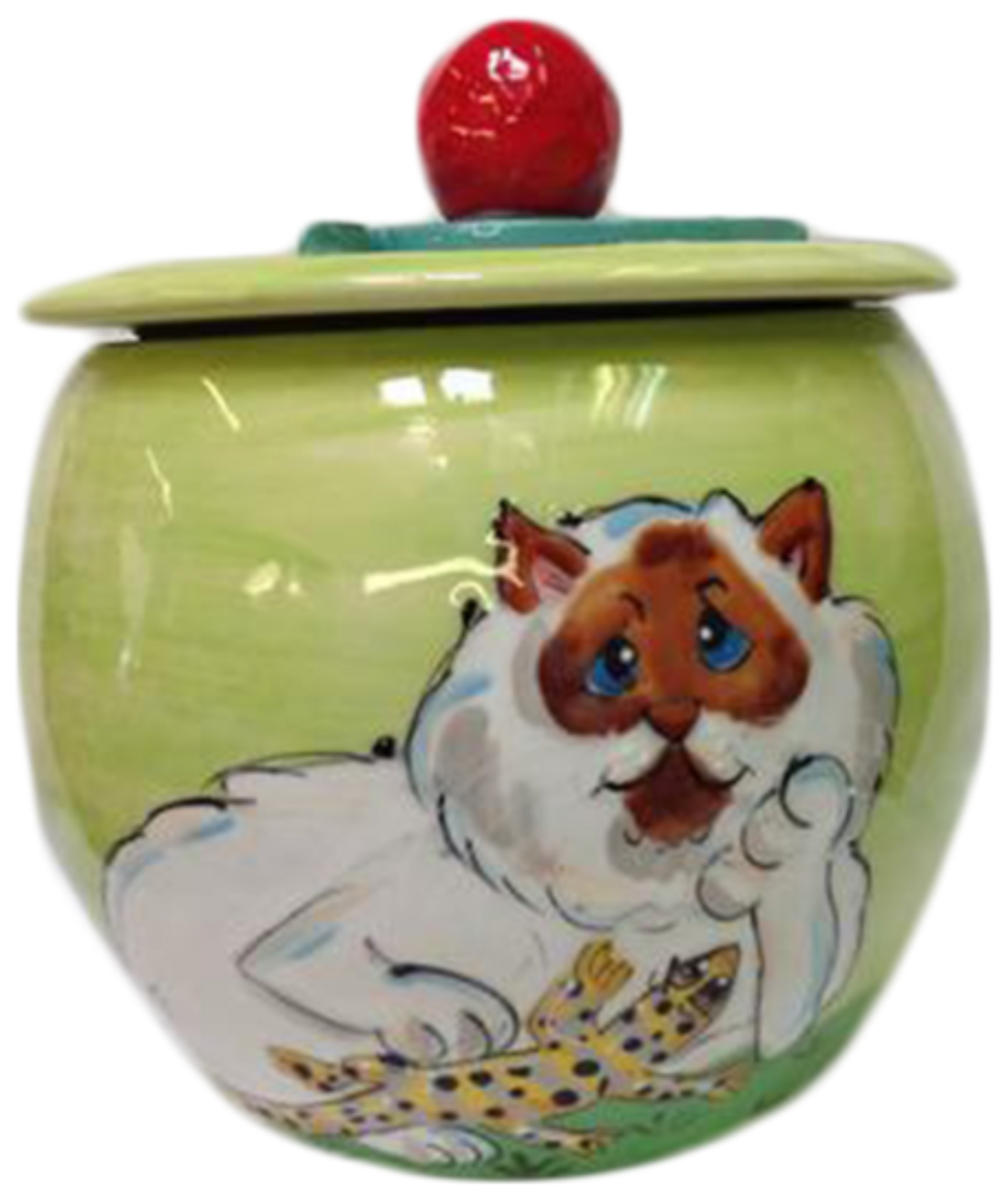 CAT FOOD STORAGE JAR CERAMIC CUSTOM