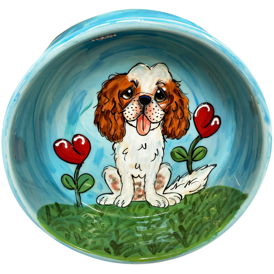 Cavalier King Charles Spaniel Ceramic Bowl Art