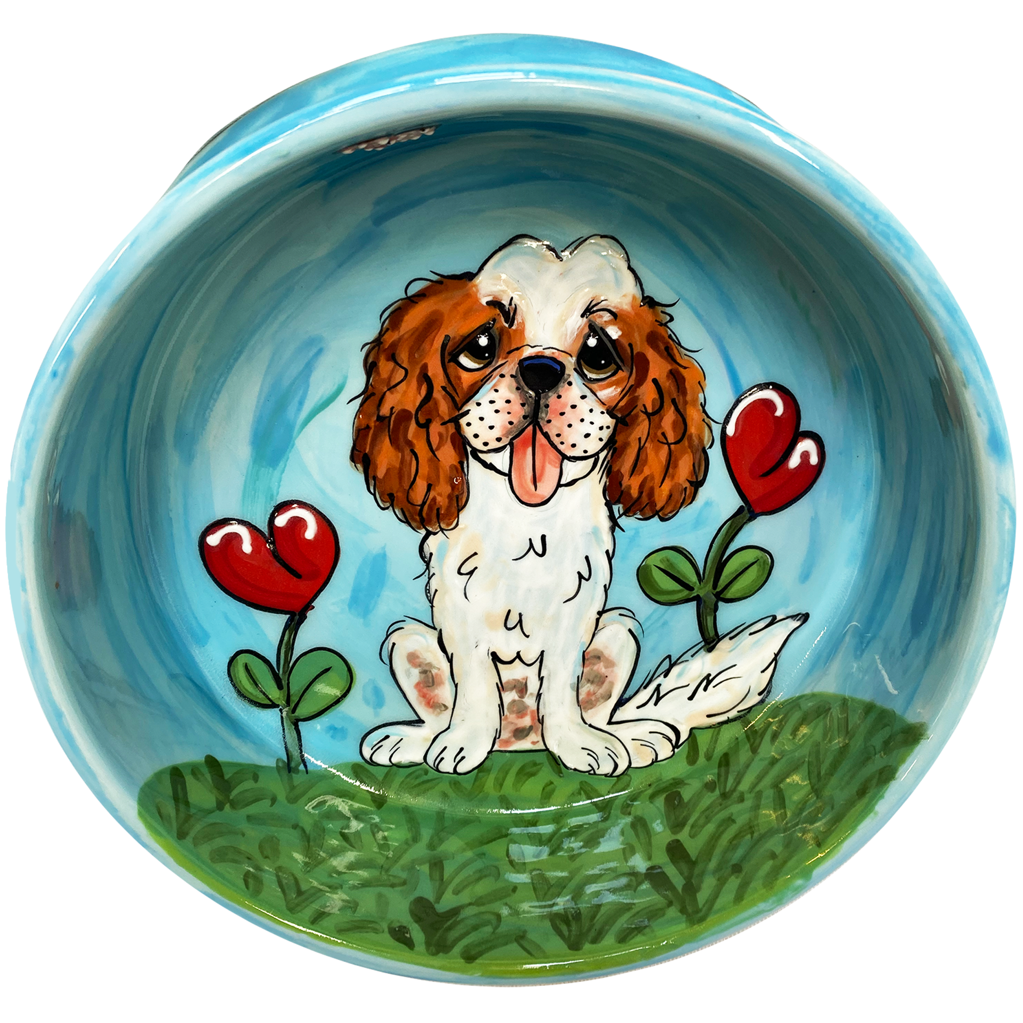 Cavalier King Charles Spaniel Ceramic Bowl Art