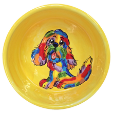 Cavalier King Charles Rainbow Palz™ Bowl in white