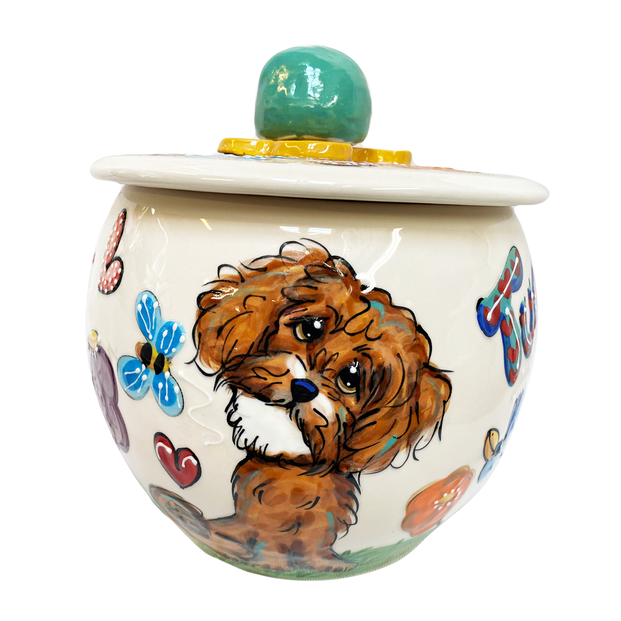 CAVAPOO ON TREAT JAR BY Debby Carman DOG LOVER GIFT COLLECTION