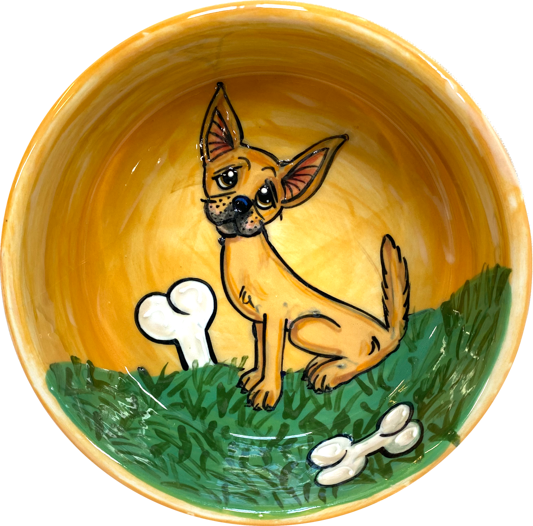 Chihuahua Bone Buddy Dog Bowl