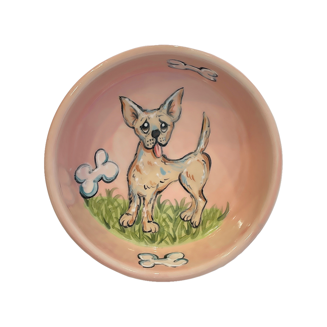 Chihuahua Pink Pet Bowl