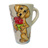 image of labrador retriever painted on 16oz ceramic latte mug for christmas by debby carman