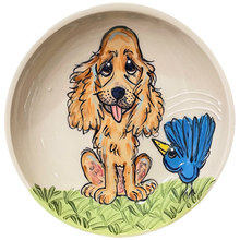 Cocker Spaniel Fluff Ceramic Saucer Bowl