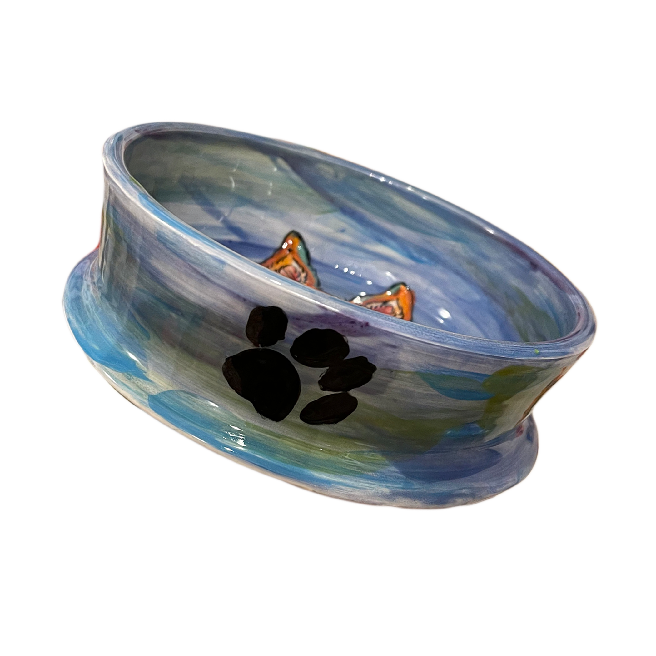 Corgi Handmade Ceramic Dog Bowl