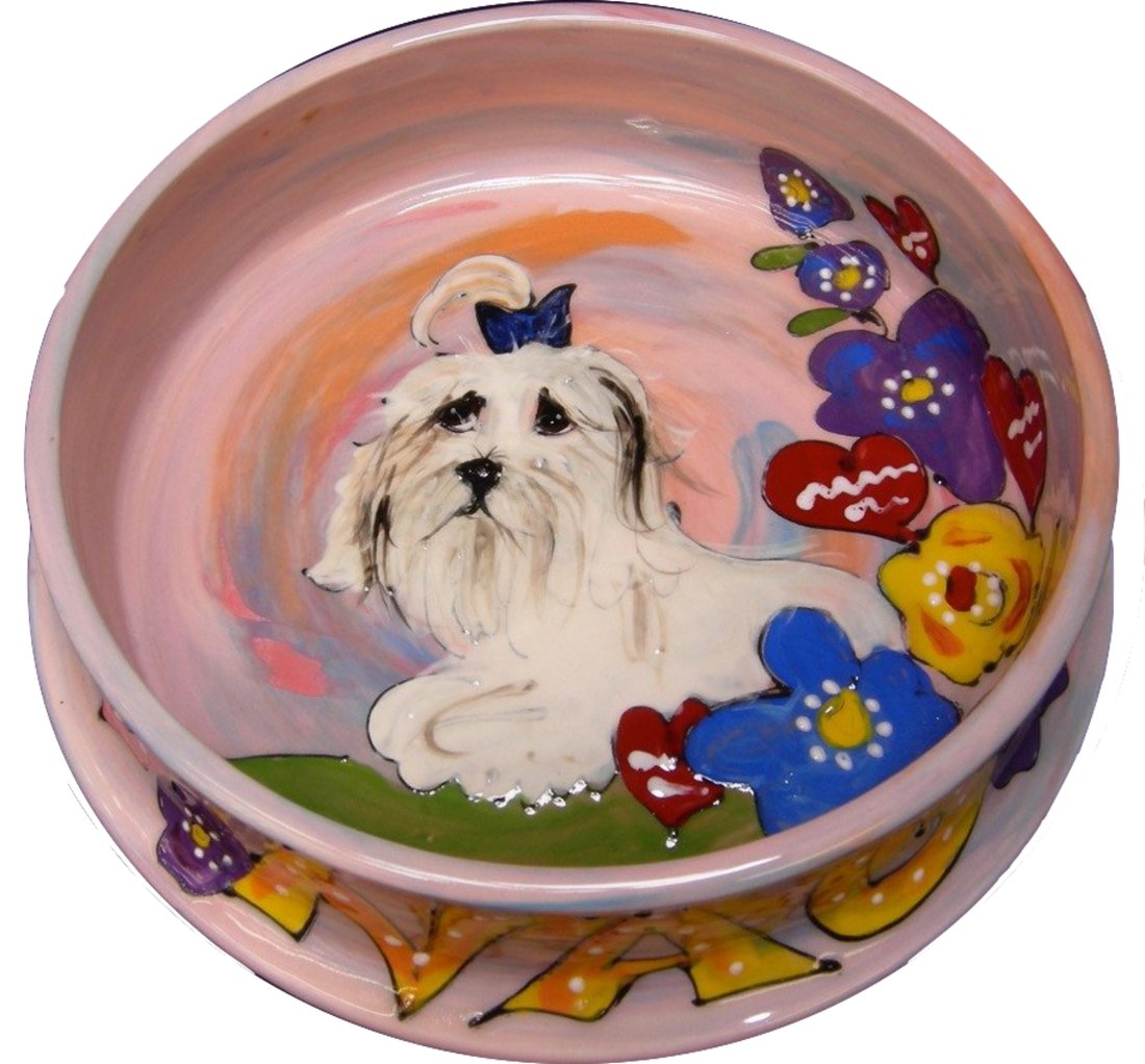 COTON DE TULEAR CUSTOM FOOD DISH