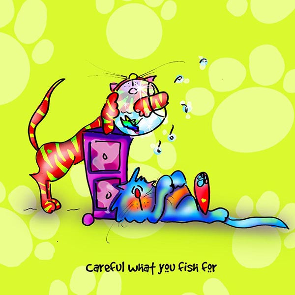 &quot;Careful what you fish for&quot; WHIMSHOTS CANVAS