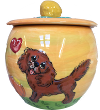 Long Haired Dachshund Ceramic Treat Jar