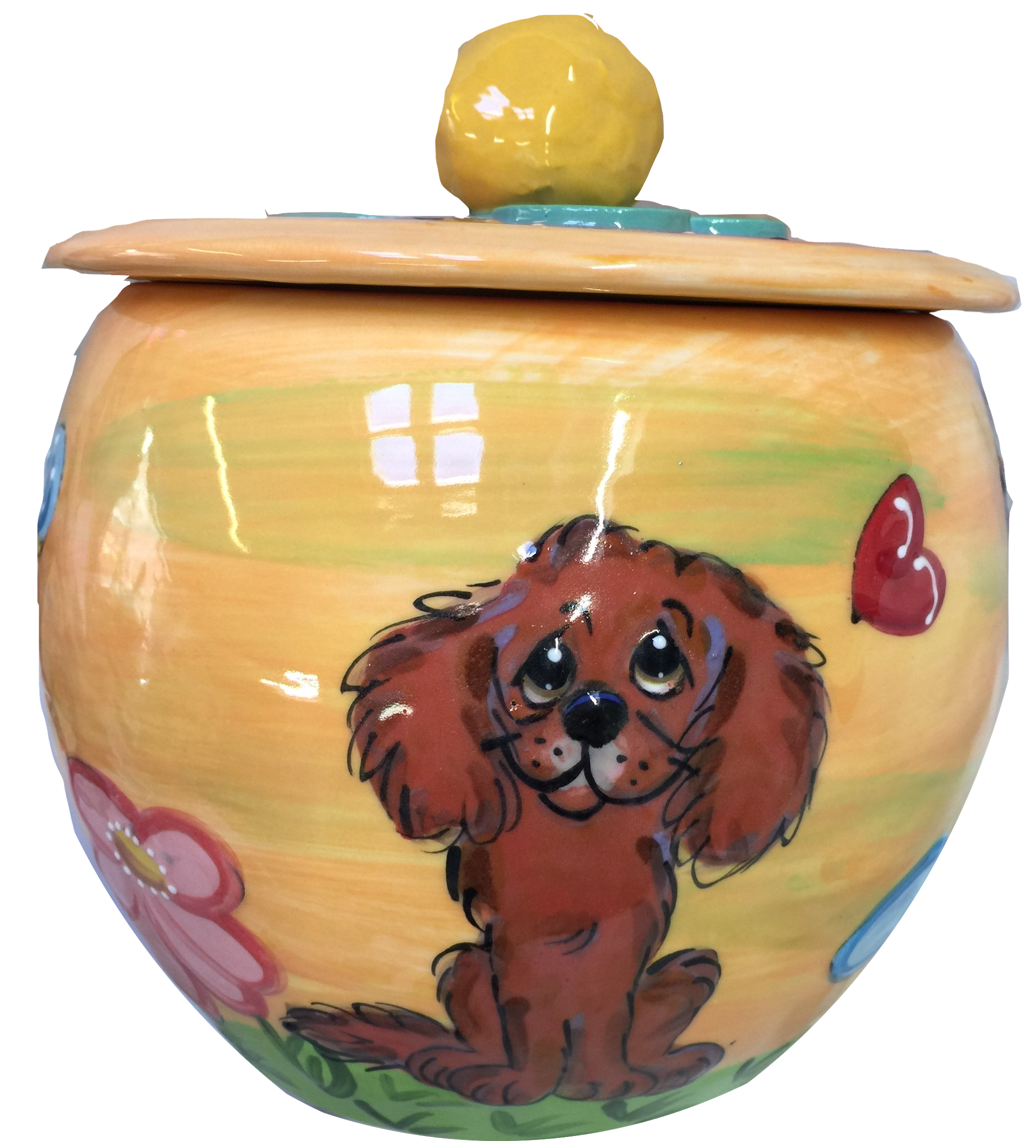 Long Haired Dachshund Ceramic Treat Jar