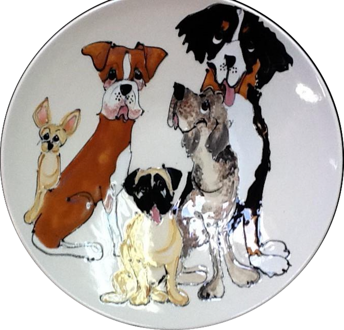 Dog Platter Trophy Art